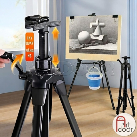 Giá vẽ vừa chân sắt sơn tĩnh điện có tay quay kèm túi (ET0301)