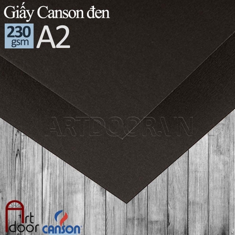 Giấy vẽ màu CANSON khổ lớn A4/ A3/ A2 giấy Đen dày 230gsm (trơn) - [HỎA TỐC HCM]