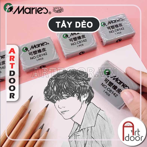 Gôm tẩy Đất Sét Faber/ Maries/ Kuelox (đủ loại) dễ nhào nặn, không bụi, tránh rách giấy