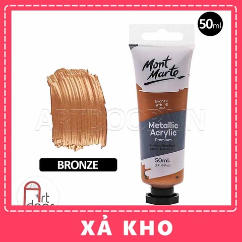 Màu vẽ Acrylic Nhũ Kim MONT MARTE Tuýp (50ml) custom áo, vải, canvas, tô tượng, gỗ, kính, tranh số hóa - Bronze [009] - [xả kho]