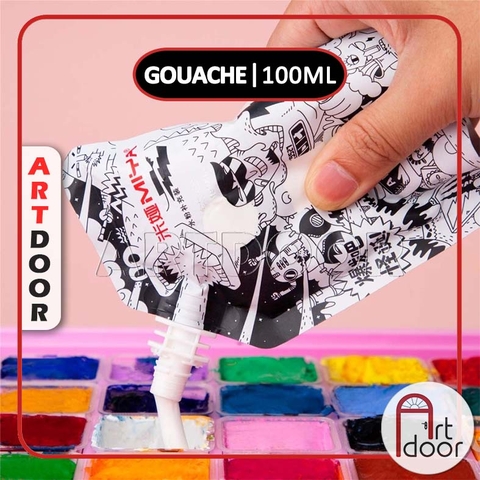 Màu vẽ Gouache HIMI Túi (100ml) học vẽ trang trí màu, pha cùng pentel poster