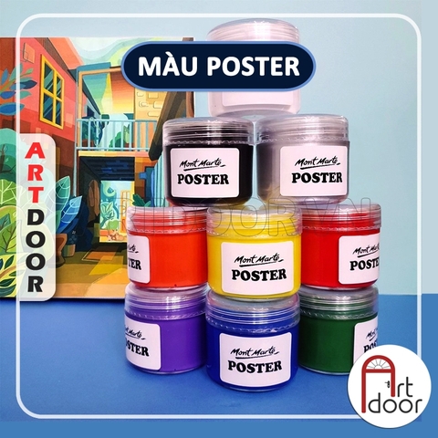 Màu vẽ Poster Paint MONT MARTE Hũ (chiết 30ml) luyện thi vẽ trang trí màu, học vẽ, tô tượng