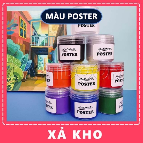 Màu vẽ Poster Paint MONT MARTE Hũ (chiết 20ml) - [xả kho]