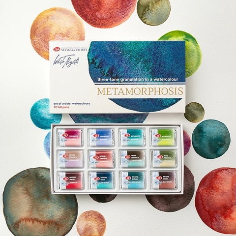 Bộ màu Nước Nén WHITE NIGHTS Metamorphosis (Tách lớp) 12 màu