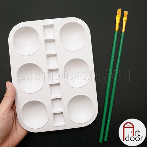 Set khay và cọ vẽ tô tượng, tô đất sét, vẽ màu Acrylic custom áo