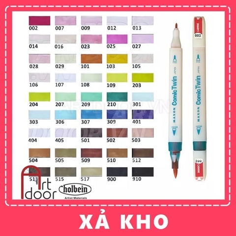 Bút Marker HOLBEIN Maxon đầu brush mềm cây lẻ (full) - [xả kho]