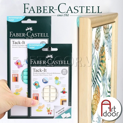 Đất sét dính FABER CASTELL treo tranh, thủ công - TRẮNG (90 miếng)