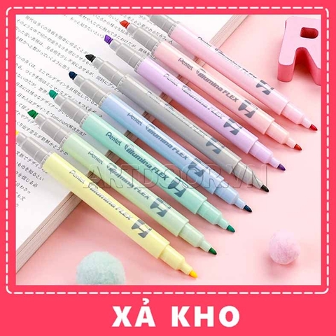 Bút màu dạ quang PENTEL Pastel (cây lẻ) - [xả kho]