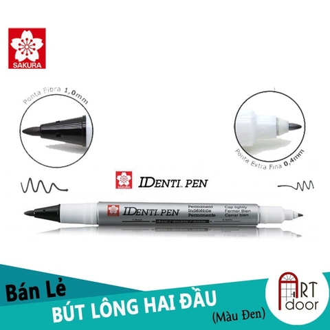 Bút line kháng nước Đen SAKURA Identi lông dầu
