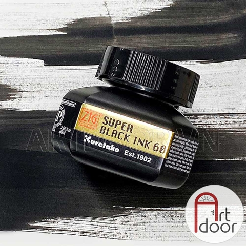 Mực vẽ truyện tranh KURETAKE Zig Super Black Ink siêu đen (60ml)