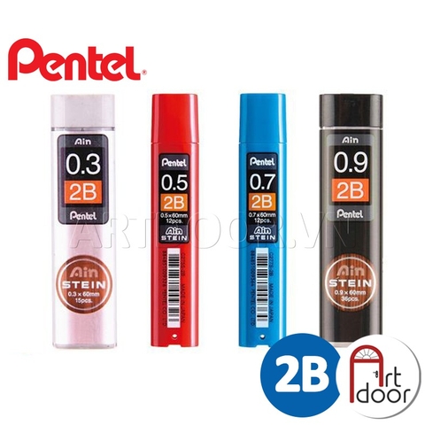 Ruột ngòi chì bấm PENTEL Ain Stein siêu cứng 2B (đủ size)