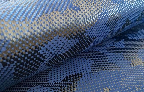 Vải hybrid sợi carbon họa tiết ngụy trang