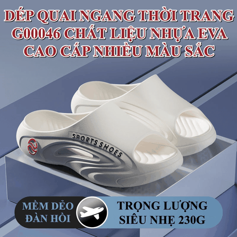 Dép quai ngang nam G00046 chất liệu nhựa EVA cao cấp mềm dẻo đàn hồi chống trơn trượt