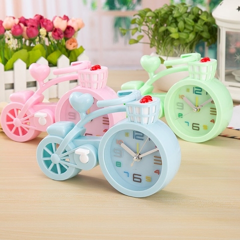 Đồng Hồ Báo Thức Để Bàn Hình Xe Đạp Dễ Thương