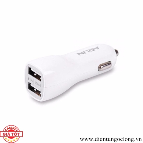 Sạc xe hơi Arun 2 cổng USB