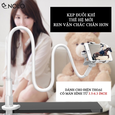 Kẹp Điện Thoại Máy Nghe Nhạc Kiểu Dáng Đuôi Khỉ Phần Kẹp Ren Vặn Chắc Chắn Chiều Dài 70cm Dành Cho Thiết Bị Có Kích Thước Dưới 6.3 Inch