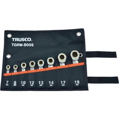 Bộ cờ lê răng thân ngắn Trusco - # TGRW-800S (Ratchet Cobination Wrench)