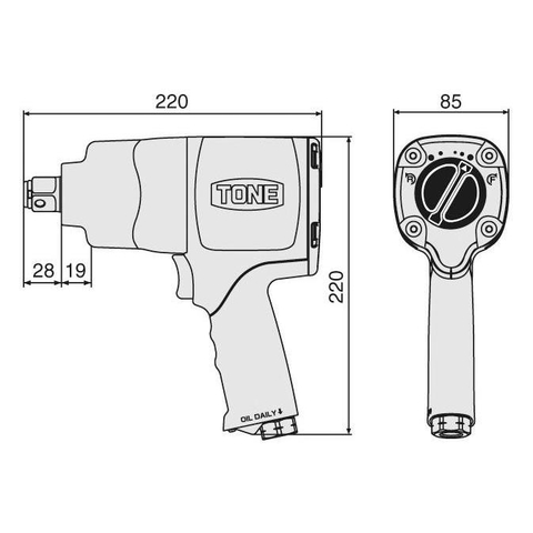 Súng vặn ốc cao cấp 3/4 inch TONE - #AI6300