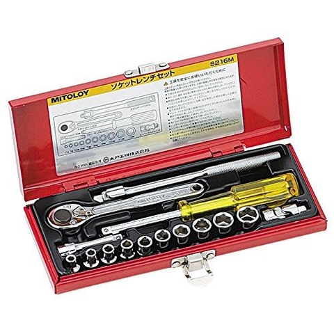 Bộ tuýp hệ mét 1/4 inch MITOLOY - # S216M ( Socket set)