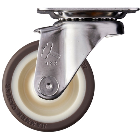 Hammer Caster Việt Nam | Hammer plate type caster 300S series (nylon wheel urethane wheel/stainless steel fittings) Flexible MW3301290