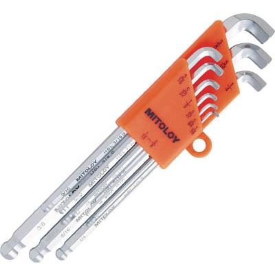 Bộ lục lăng thân dài hệ inch 9Pc MITOLOY - # HBL900BS (Long Ball-Point Hexagonal Wrench (Inch Size)