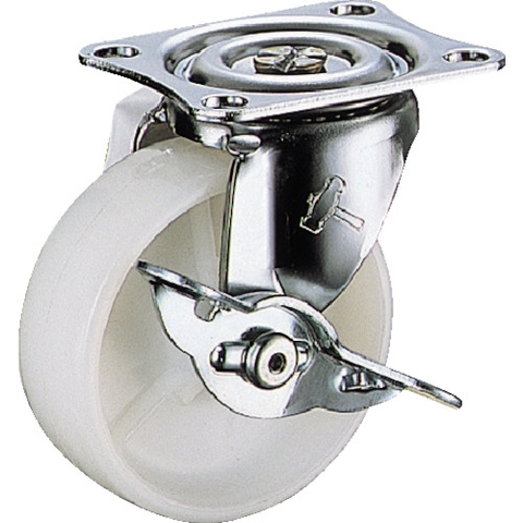 Hammer Caster Việt Nam | Hammer plate type caster 420G series (nylon wheel) with swivel stopper MW2218984