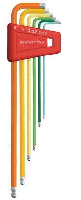 PB 212 RB | Bộ lục giác đầu bi rainbow PB SWISS TOOLS  -# 424450.0070