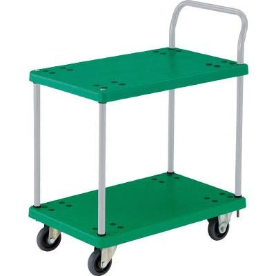 Xe đẩy hàng 2 tầng Trusco - # TP-704 (Resin 2 Flat shelf Cart)