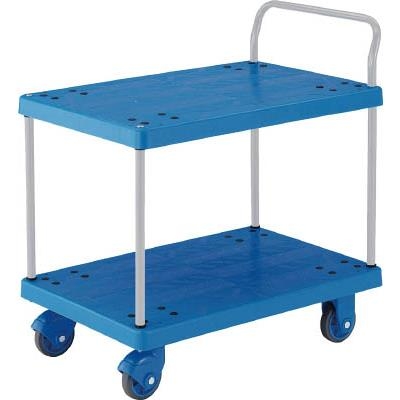 Xe đẩy hàng  2 tầng Trusco - # TP-X704 (Resin 2 Flat shelf Cart)