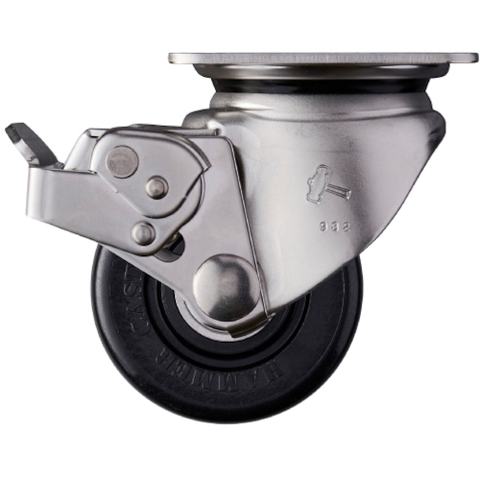 Hammer Caster Việt Nam | Hammer All Stainless Steel Low Floor Heavy Load Caster with Flexible SP Nylon B Car MW8144441