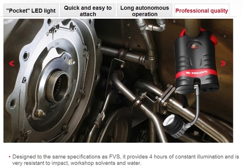 Đèn pin LED sạc  pin FACOM 779.PCB