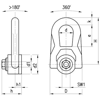 Ma ní treo inox M8 - M22 BRW - # 862175