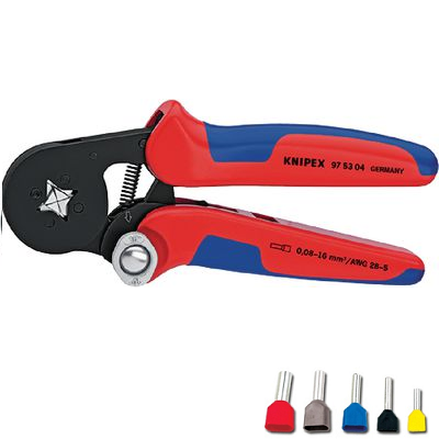 Kìm bấm cos tự động có chiều dài 180 mm, có khả năng ép cos 0.08...16 mm mã 450073.0200, code 350073.0200 ( 975304), hiệu Knipex/ Đức, mới 100%