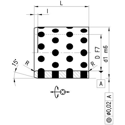 Bạc lót tự bôi trơn Germany BRW - # 830320