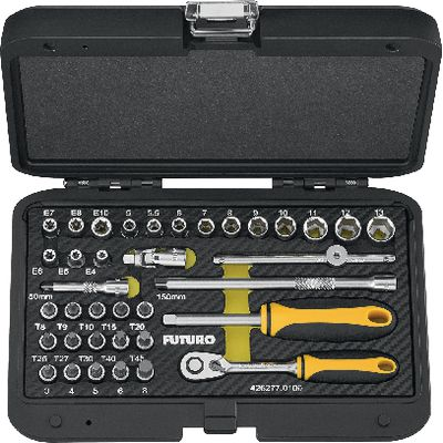 Bộ khẩu, đầu vít 1/4 inch gồm 37 chi tiết  FUTURO- #426277