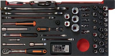 Hộp dụng cụ kim loại 129 chi tiết BAHCO-# 428810