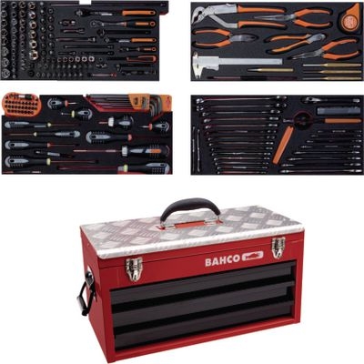 Hộp dụng cụ kim loại 193 chi tiết BAHCO-# 428820