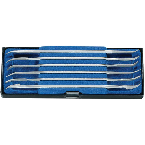 LR 12156-Bộ giũa mảnh đầu cong 6 chi tiết VALLORBE-# 320200