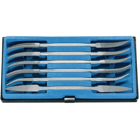 LR 12186-Bộ giũa mảnh đầu cong 6 chi tiết VALLORBE-# 320210