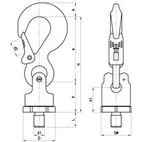 Móc cẩu có khóa an toàn BRW - # 862270