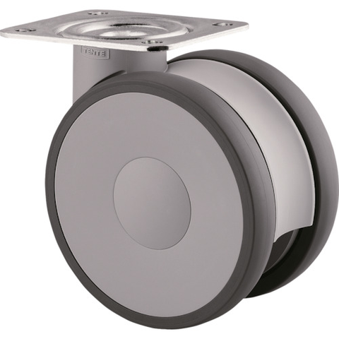 TENTE Việt Nam | Tente Caster High-performance swivel double-wheel caster "LINEA" (urethane wheels) φ125 Swivel type MW1154283