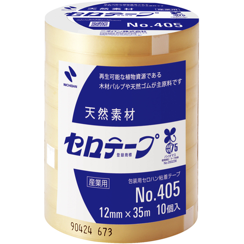 NICHIBAN Việt Nam | Nichiban Cellophane Tape 405-12mm x 35m Biomass Mark Certified Product Cellulose Tape 405 MW1175214