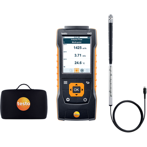 TESTO Việt Nam | TESTO Vane Anemometer Testo 440 16mm Vane Anemometer Probe Set 16mm vane anemometer MW1272555