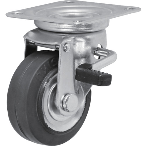 SISIKU Việt Nam | Sisiku Standard Press Caster, Rubber Wheel, Swivel Stopper Included, 75mm Diameter MW1373056