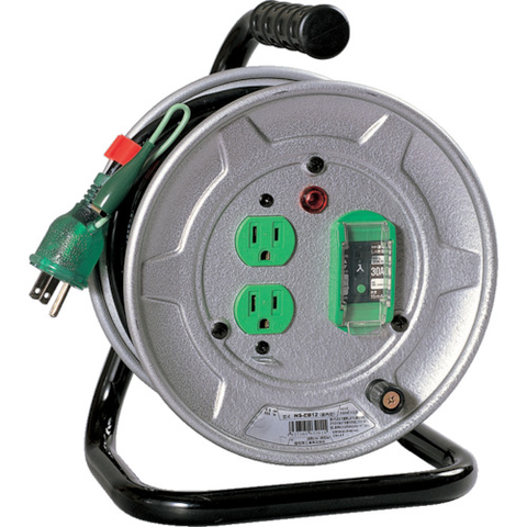 NICHIDO Việt Nam | NICHIDO Electrician's Drum with Earth and Leakage Protection Breaker, 10m Indoor-type Single-Phase 100V Earth Breaker Cord Reel MW2098946