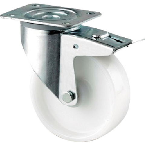 TENTE Việt Nam | Tente Caster Plate-type Caster "ALPHA" (Nylon Wheel) φ200 Swivel (with Total Lock) MW2562195