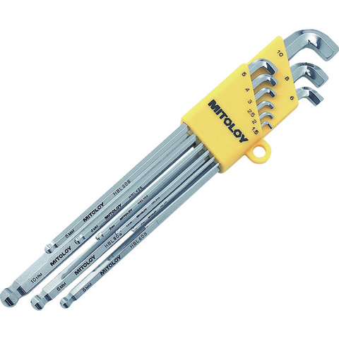 MITOLOY Việt Nam | MITOLOY L-shaped hollow wrench ball point stubby long mm holder 9-piece set MW2881357