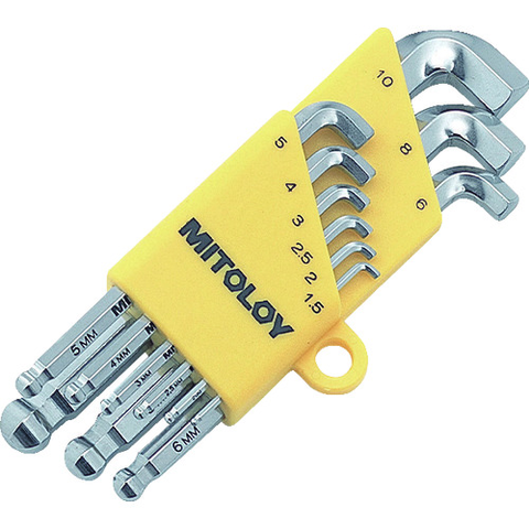 MITOLOY Việt Nam | MITOLOY L-type hollow wrench ball point stubby short mm holder set of 9 Hollow Wrench(L-type)(Ball-Point)Stubby-Short MW2944421