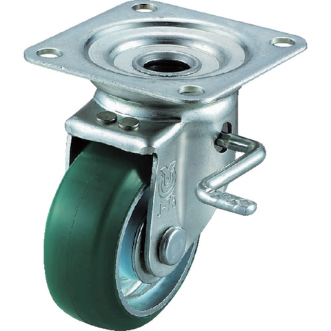 YUEI Việt Nam | YUEI Plate-type Swivel Caster Urethane Wheel Diameter 100mm With Stopper J Type JB(R) Type Mounting Dimensions 74 x 74 (67 x 67) Press Caster Urethane Wheel(J Series) MW2963264
