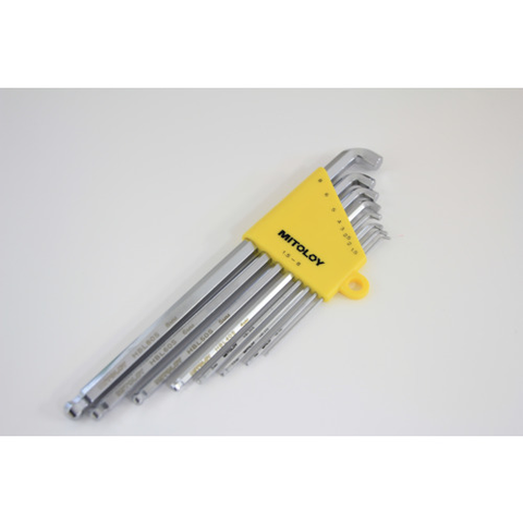 MITOLOY Việt Nam | MITOLOY L-type hollow wrench ball point stubby long mm holder set of 8 MW3258645